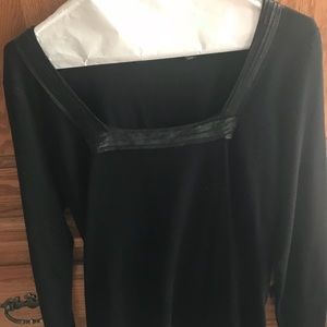 Black Sweater with Sarin Trim